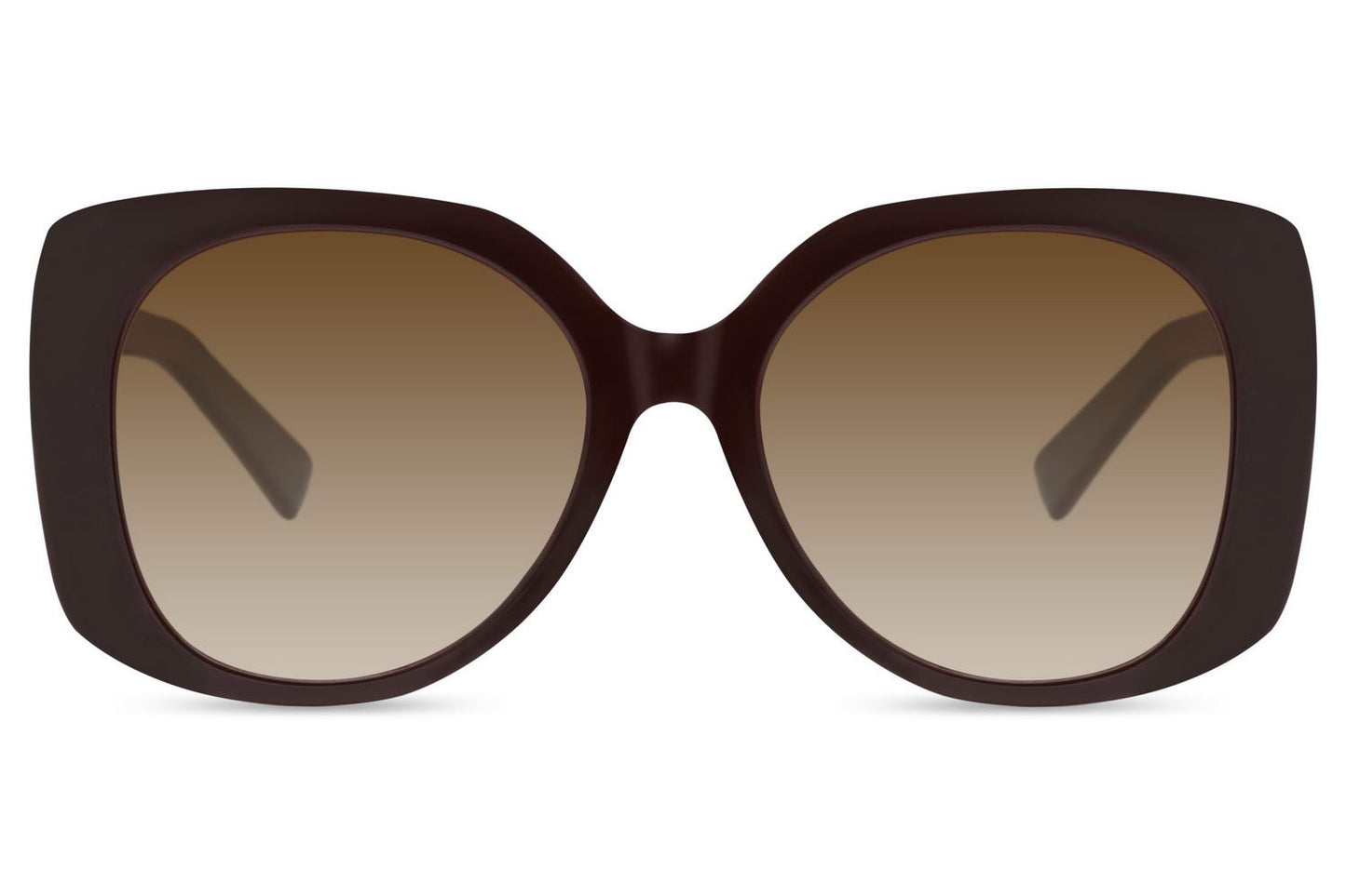 Braune Oversized-Sonnenbrille