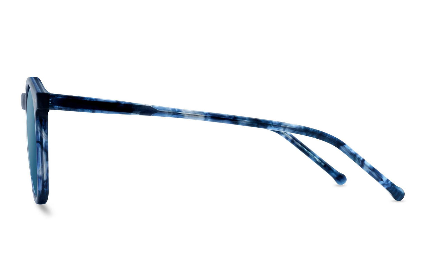 Wildly Chic: Blue Animal Print Round Sunglasses