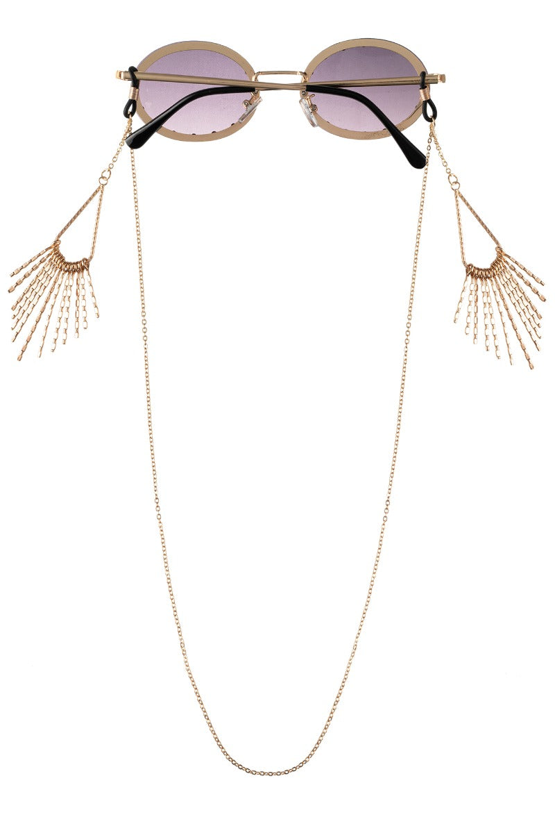 Golden Sunglass Chain Necklace