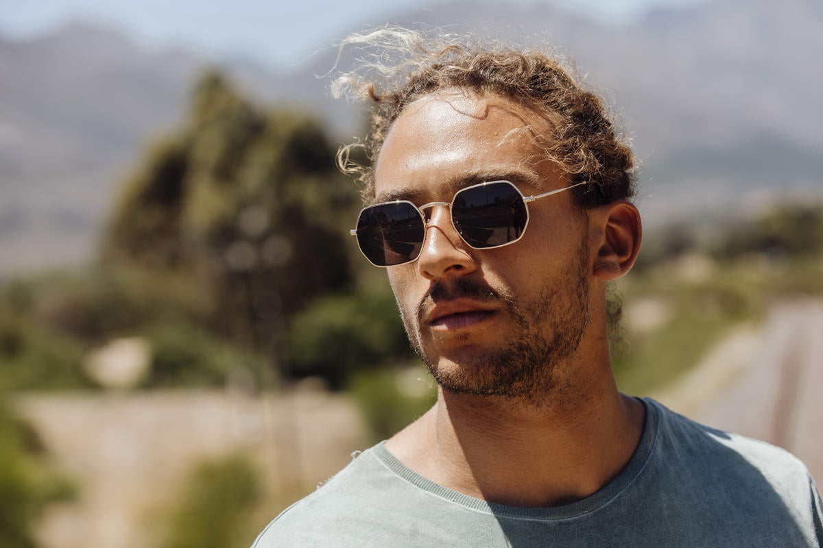 Geometric Black Round Sunglass - Eco Friendly