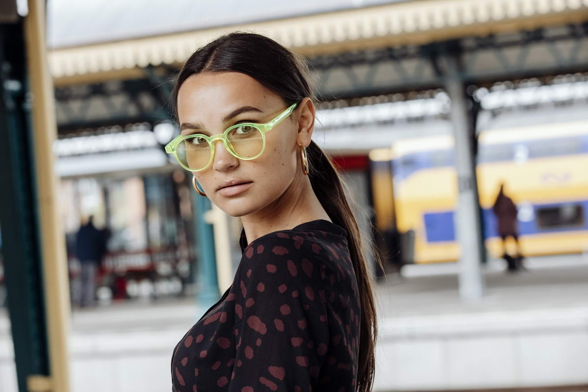 Yellow Round Sunglass