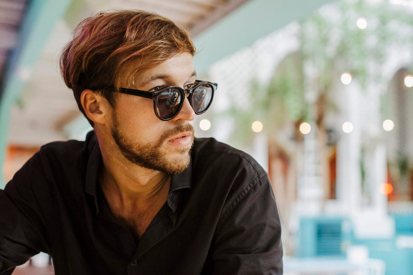 Black Round Sunglass