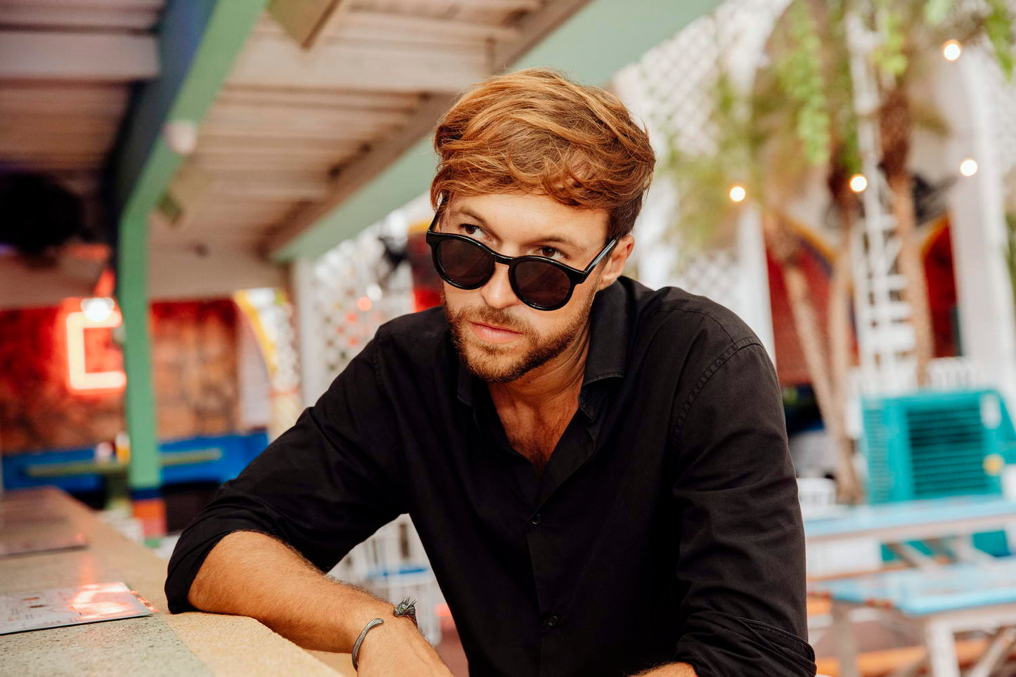 Black Round Sunglass