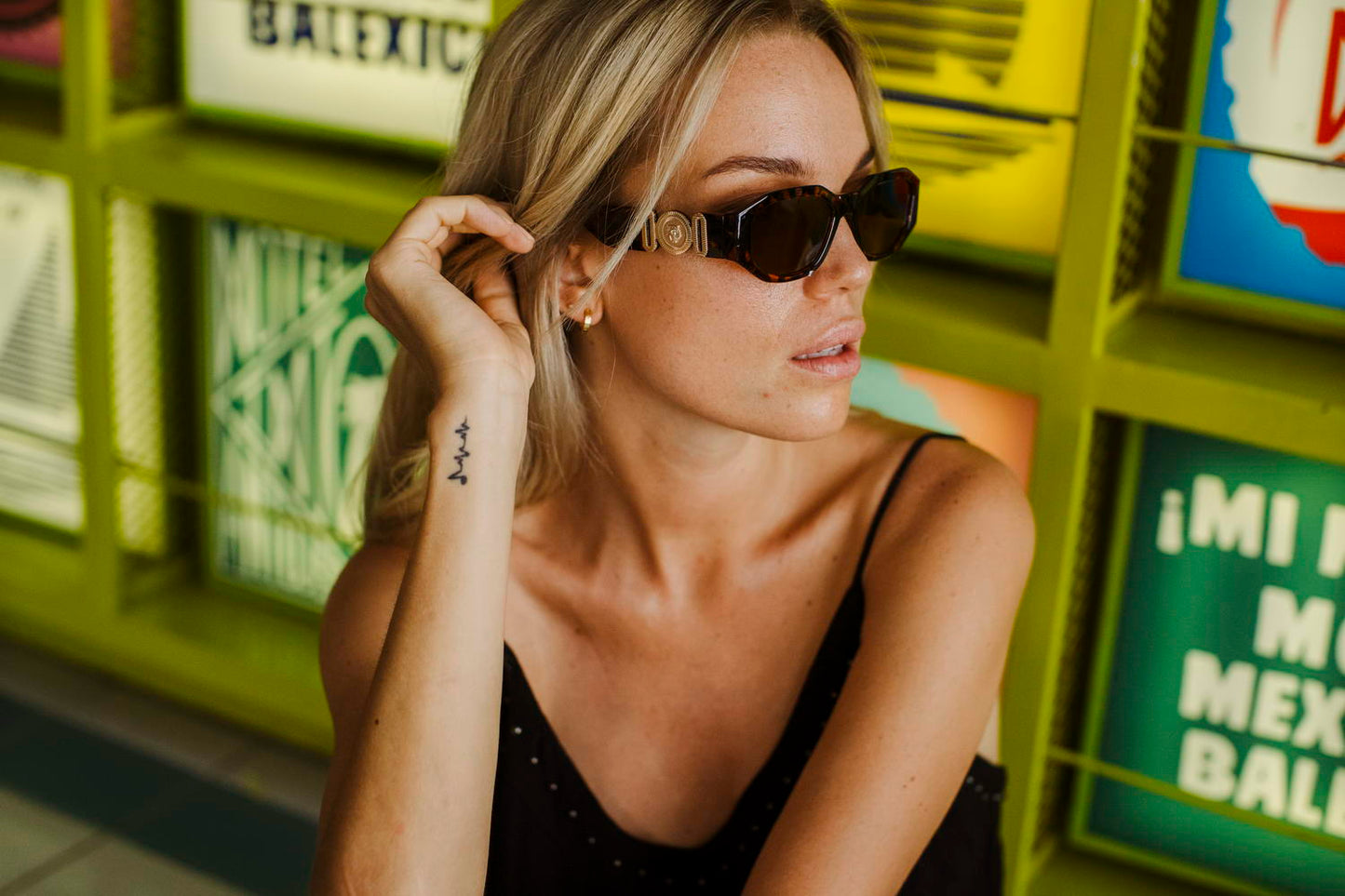Black Geometric Sunglasses