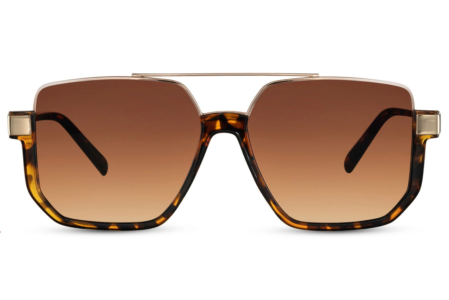 Retro-Sonnenbrille mit brauner Tönung