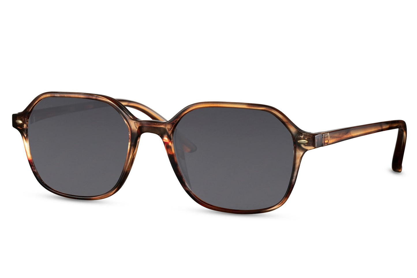 Brown Leopard Print Square Sunglasses