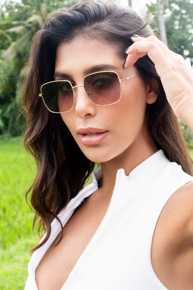 Purple Oversized Sunglasses