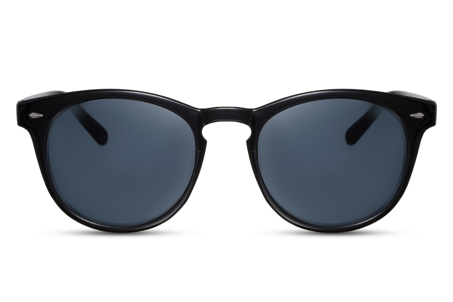 Schwarze runde Sonnenbrille