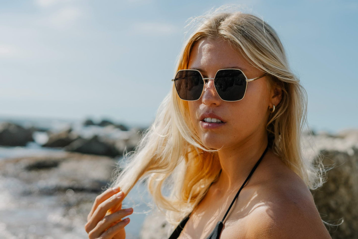 Black Geometric Sunglasses