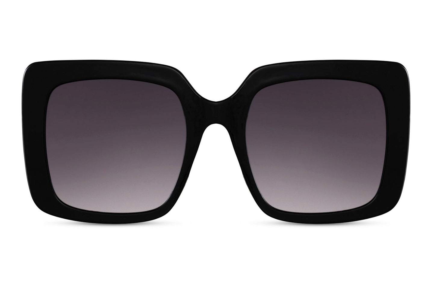 Geometric Oversized sophisticated black sunglasses