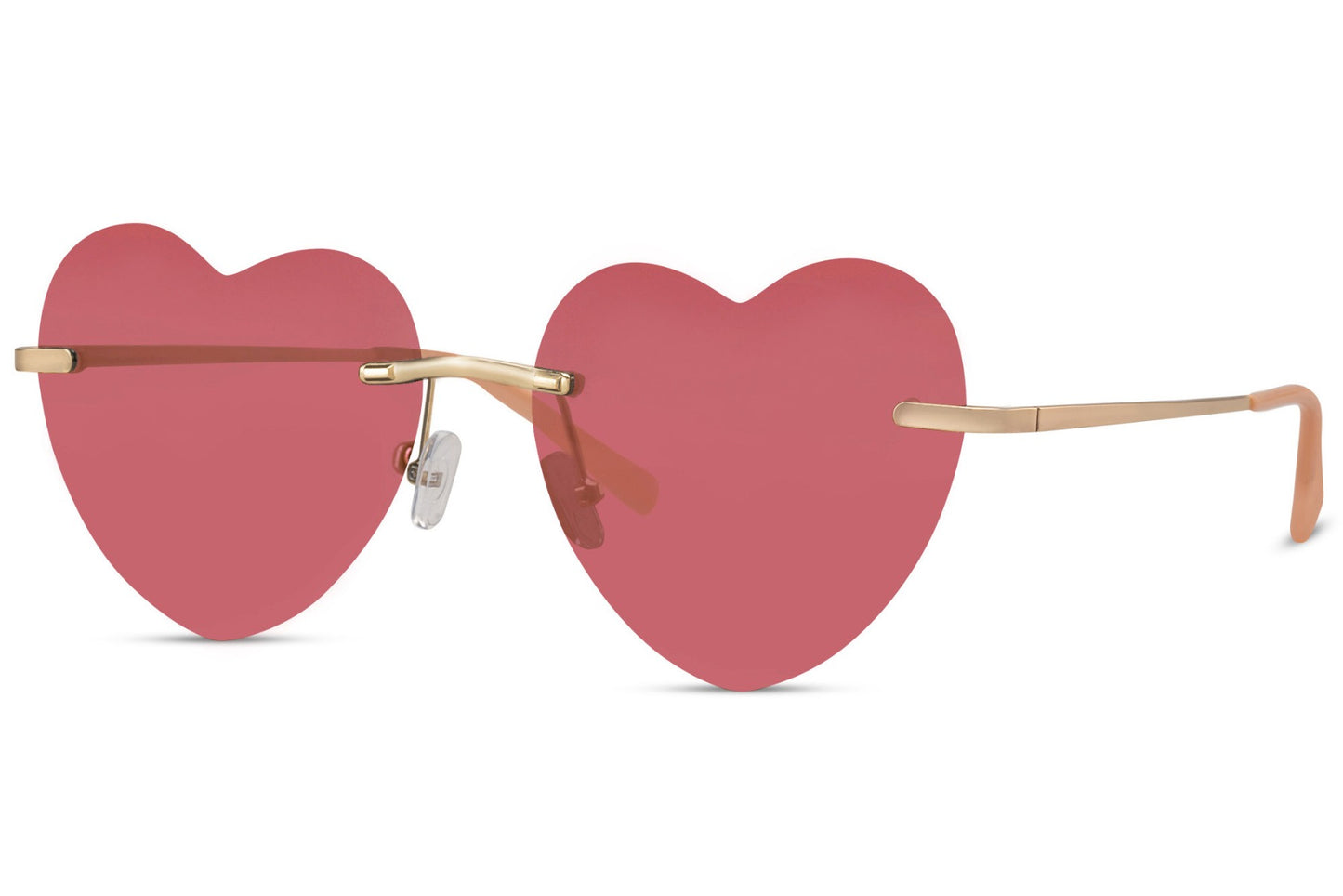 Heart Shape Rimless Party Sunglasses