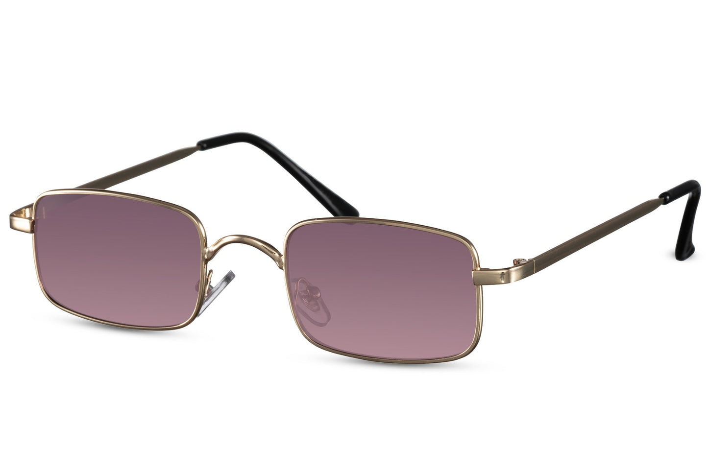 Golden Metallic Frames Rectangle Sunglasses