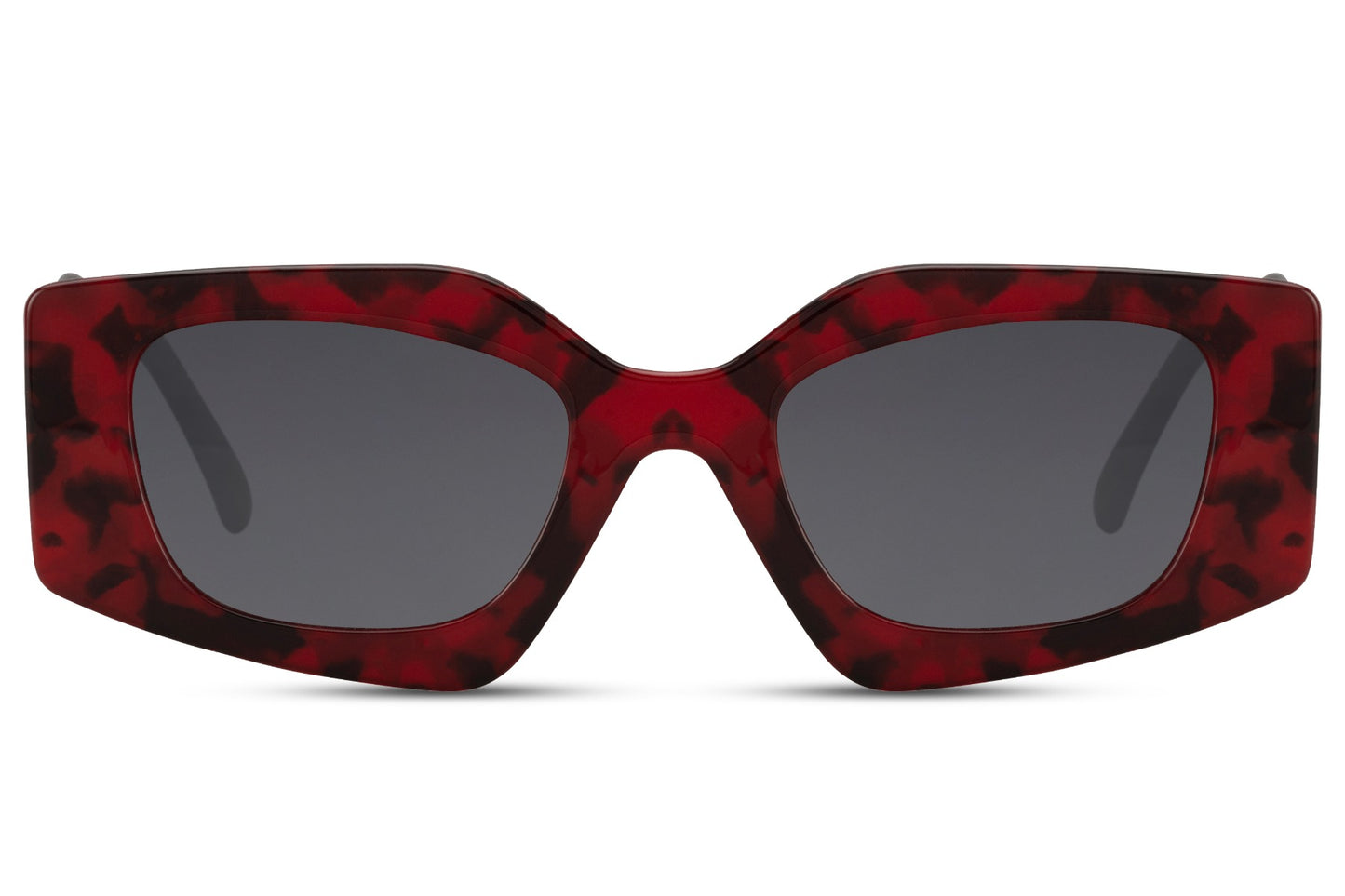 Black & Brown Geometric Frame Sunglasses