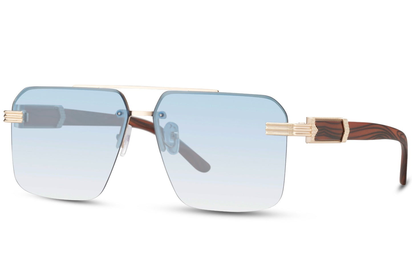 Blue Retro Tinted Sunglasses