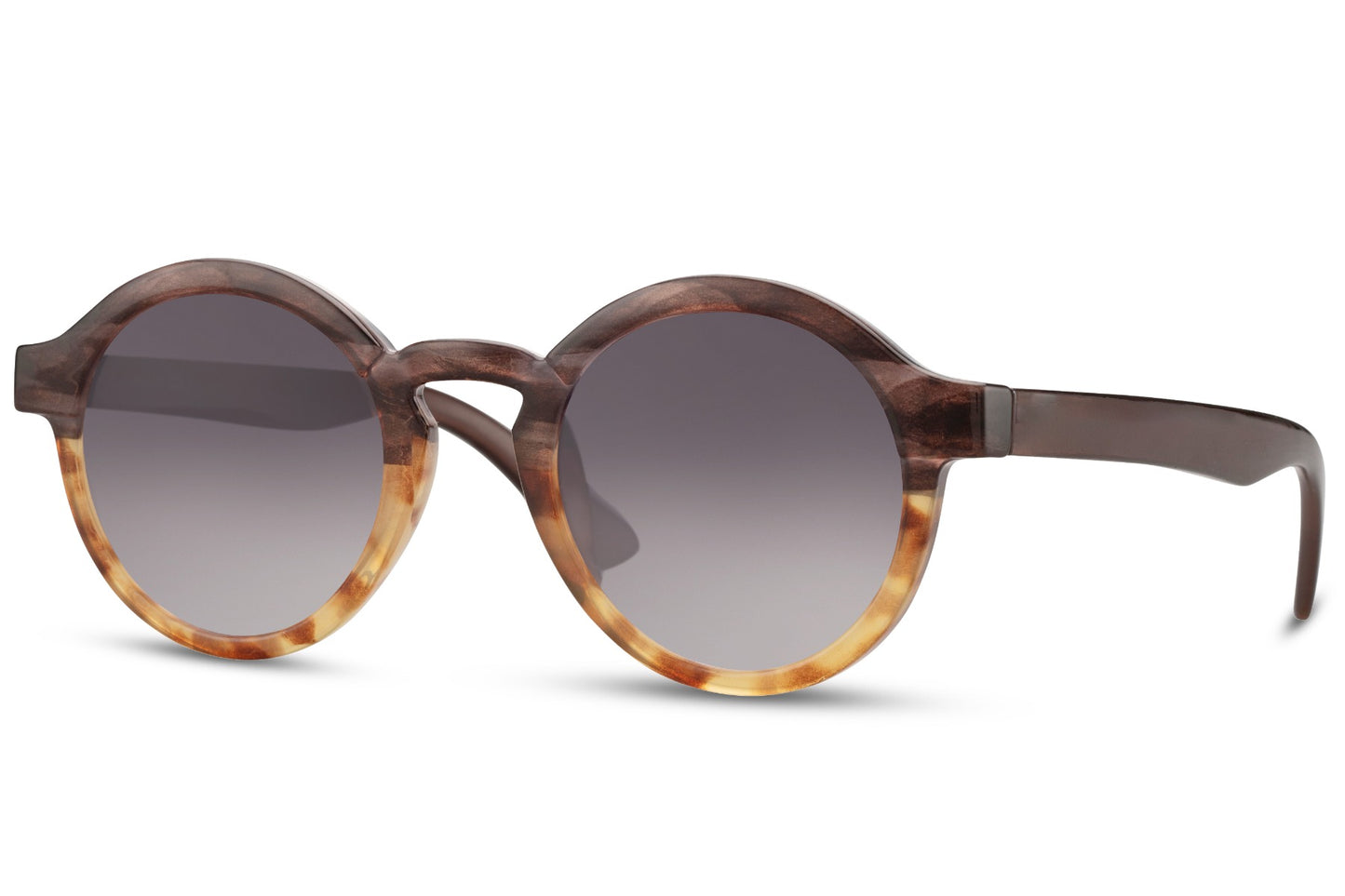 Tortoiseshell Print Round Sunglasses