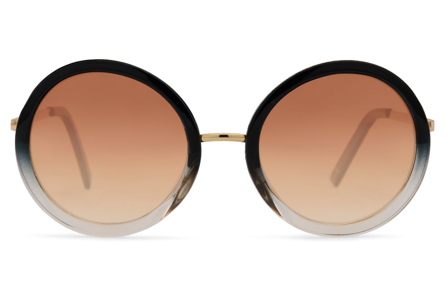 Brown Leopard Print Round Sunglasses