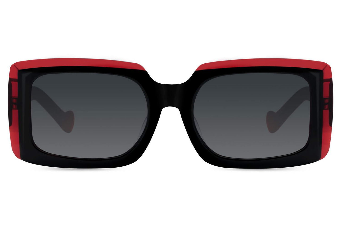 Elevate your style and protect your eyes with our Black & Red Rectangle Sunglasses. Perfect for fashion-forward individuals, these sunglasses feature a bold black frame accented with red highlights, offering a sophisticated and modern look. The polarized lenses provide sharp clarity and reduce glare, making them ideal for outdoor adventures or daily wear.