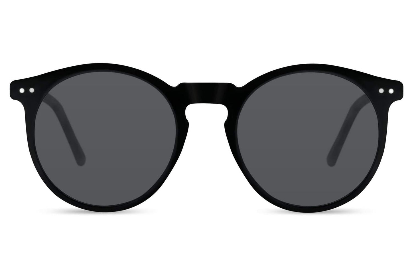 Sharp Black Round Sunglasses