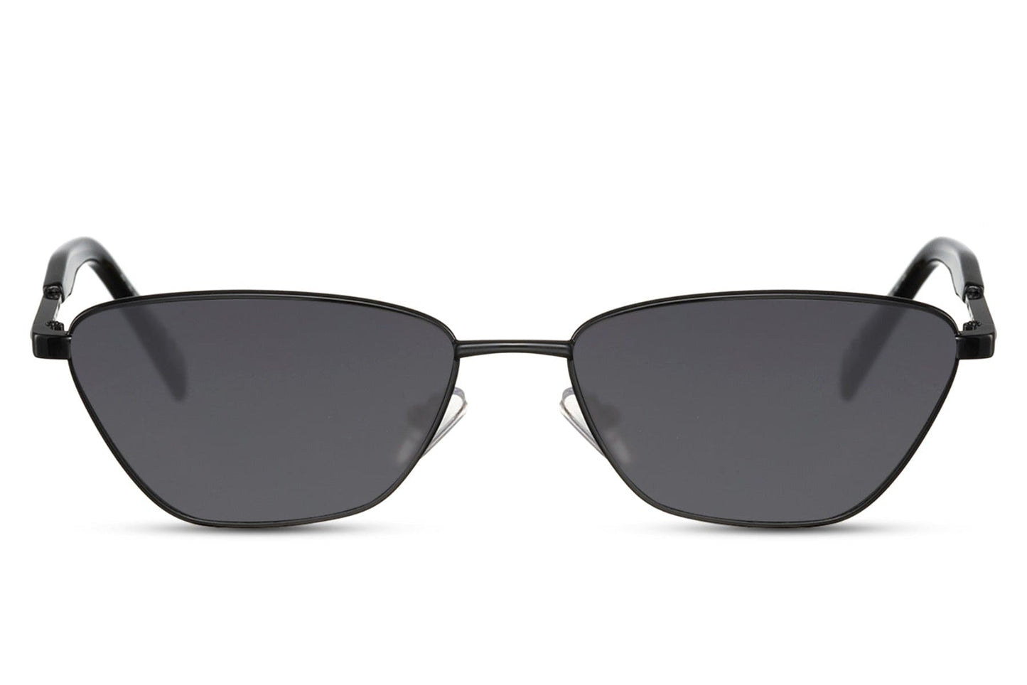 Sleek Metallic Frame Green Cateye Sunglasses