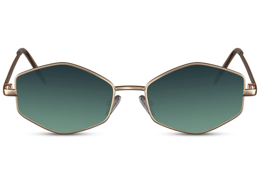 Green Geometric Sunglasses