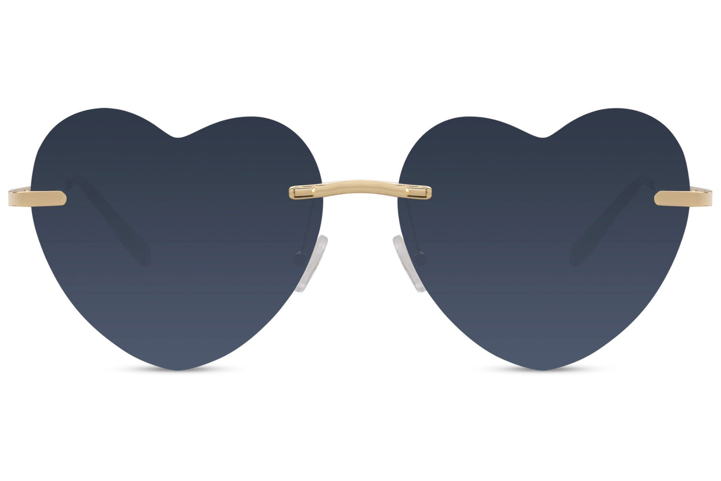 Heart Shape Rimless Party Sunglasses