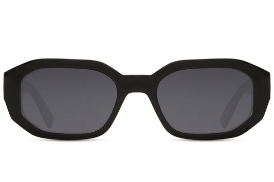 Eco Black Frame Geometric Sunglasses