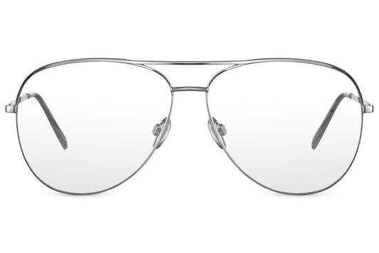 Silver Blue Light Filter Aviator Glasses
