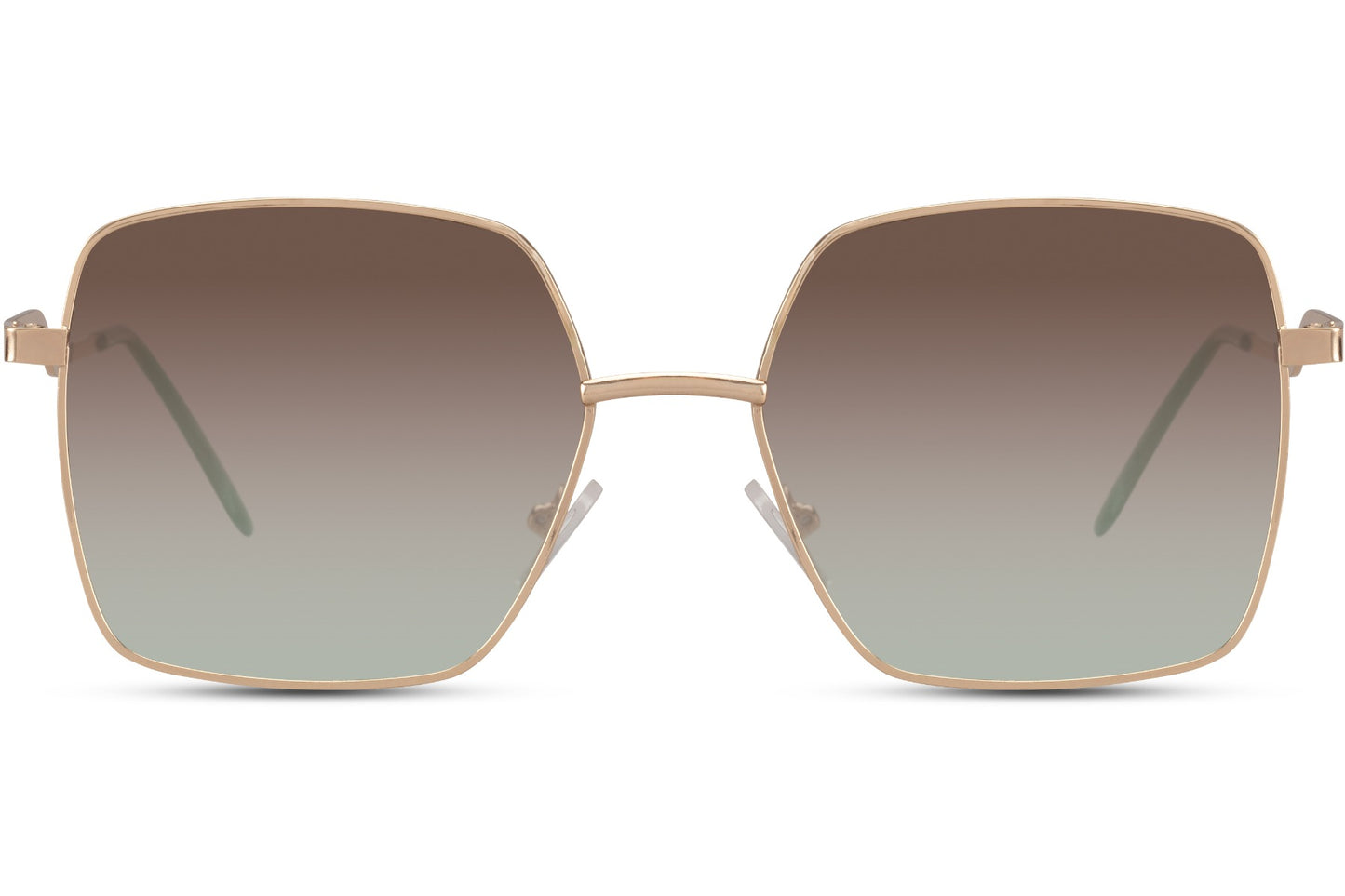 Metallic Frame Oversized Sunglasses