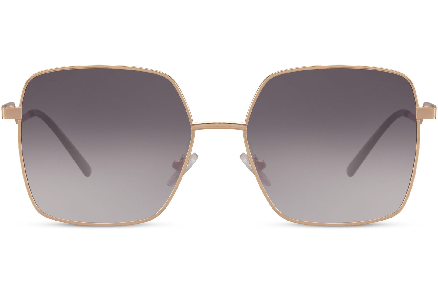 Metallic Frame Oversized Sunglasses