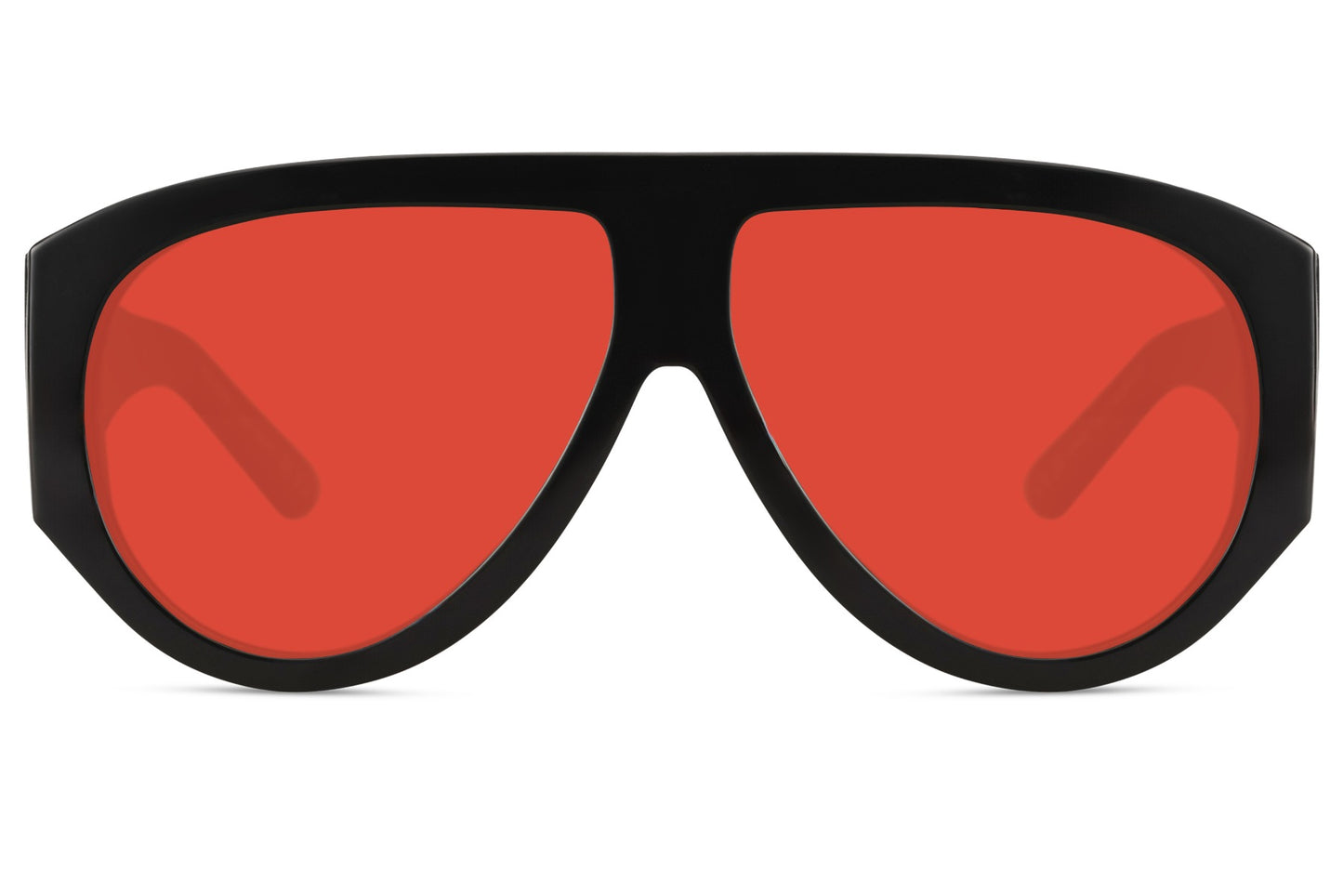 Bold Black Frame Sports Sunglasses