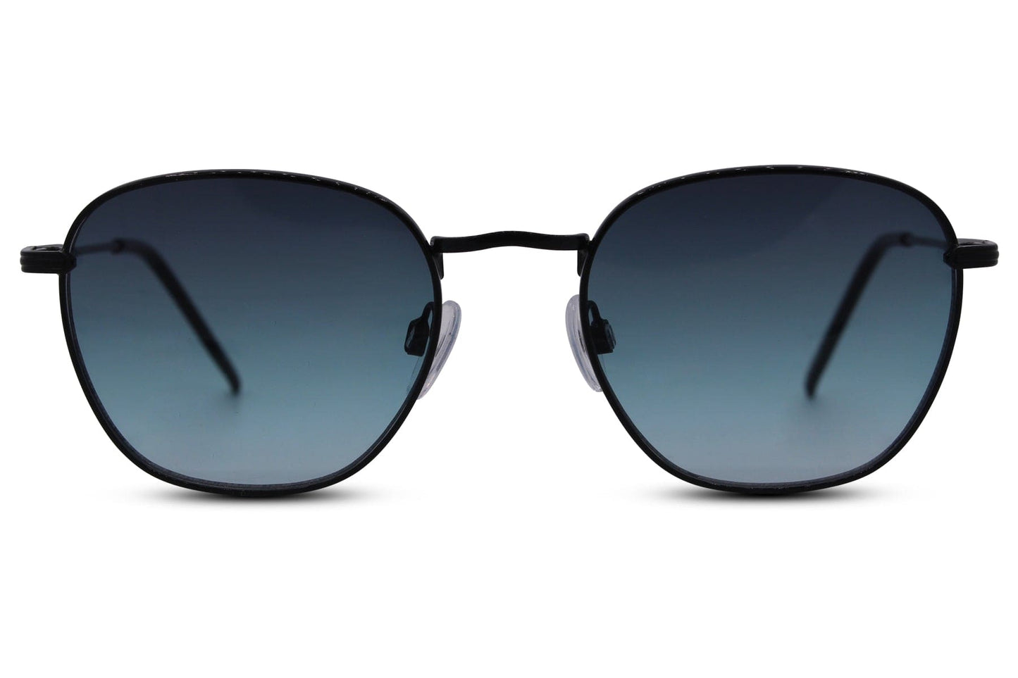 Metallic Frame Round Sunglasses