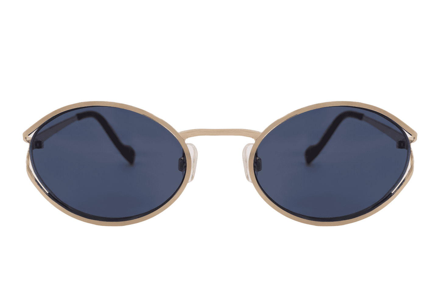 Gafas de sol redondas con montura metálica para mujer