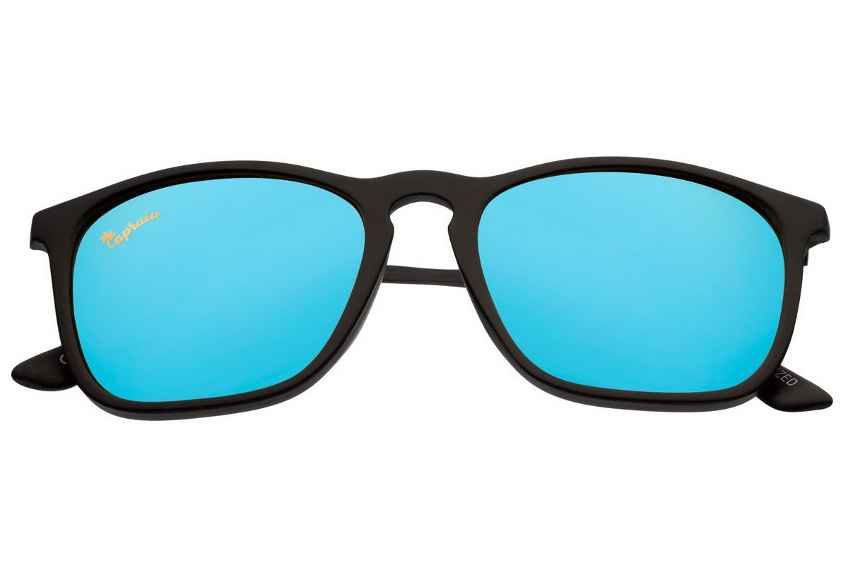 Blue Rectangle Mirrored Sunglass