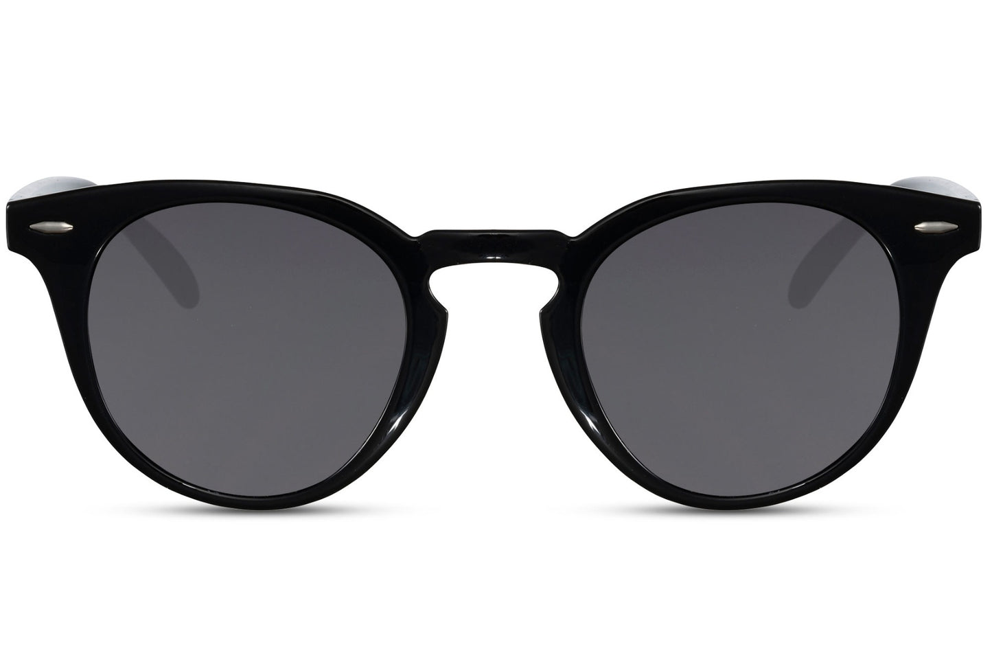 Eco Milan round sunglasses black recycled polyester frame smoke lens lightweight UV400 protection men women sustainable comfortable all-day city summer outdoor beach driving free UK Europe delivery Sunglass Station