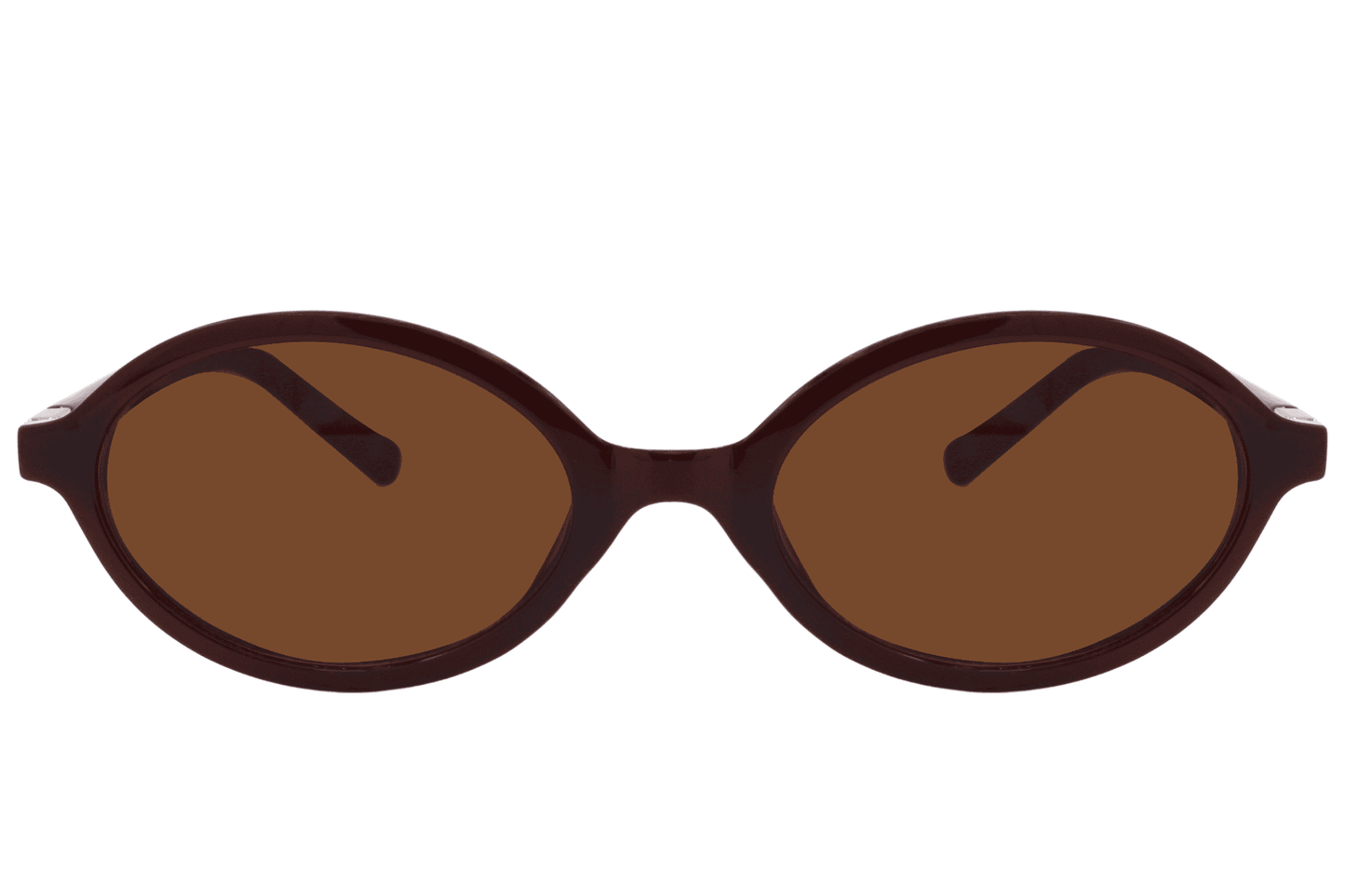 Eco oval sunglasses for men and women with dark brown recycled polyester frame and warm brown tinted polycarbonate lens – sustainable vintage-inspired street style shades for city wear and holidays, free delivery across UK and Europe from Sunglass Station