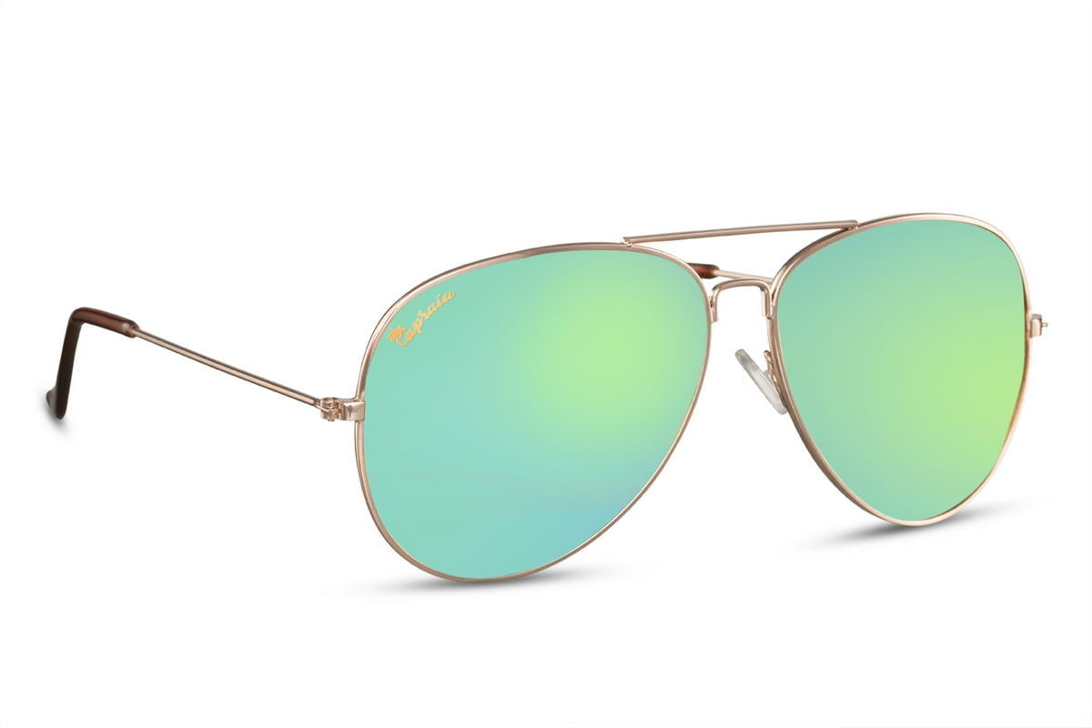 Green Aviator Sunglass