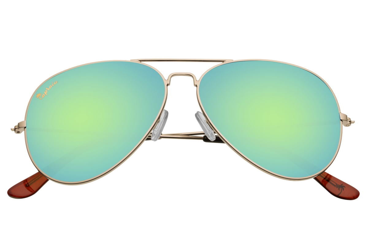Green Aviator Sunglass