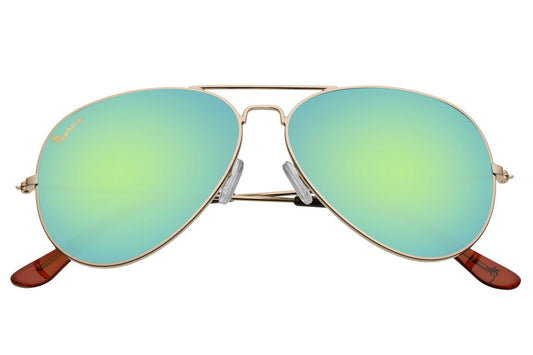 Green Aviator Sunglass