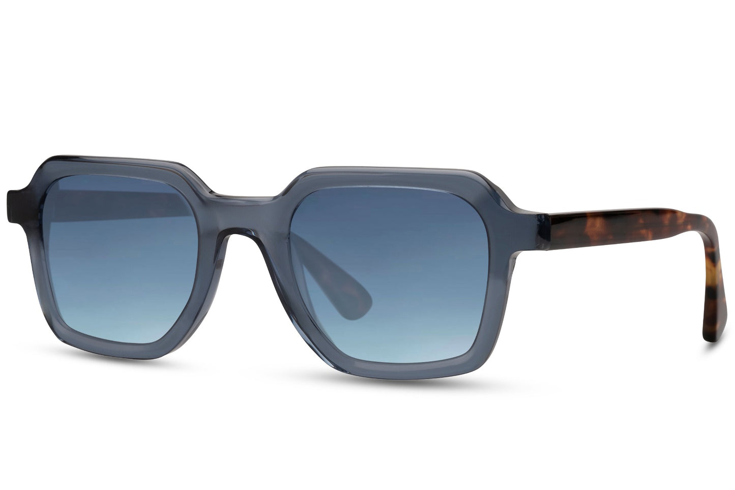 Blue Geometric Square Sunglasses