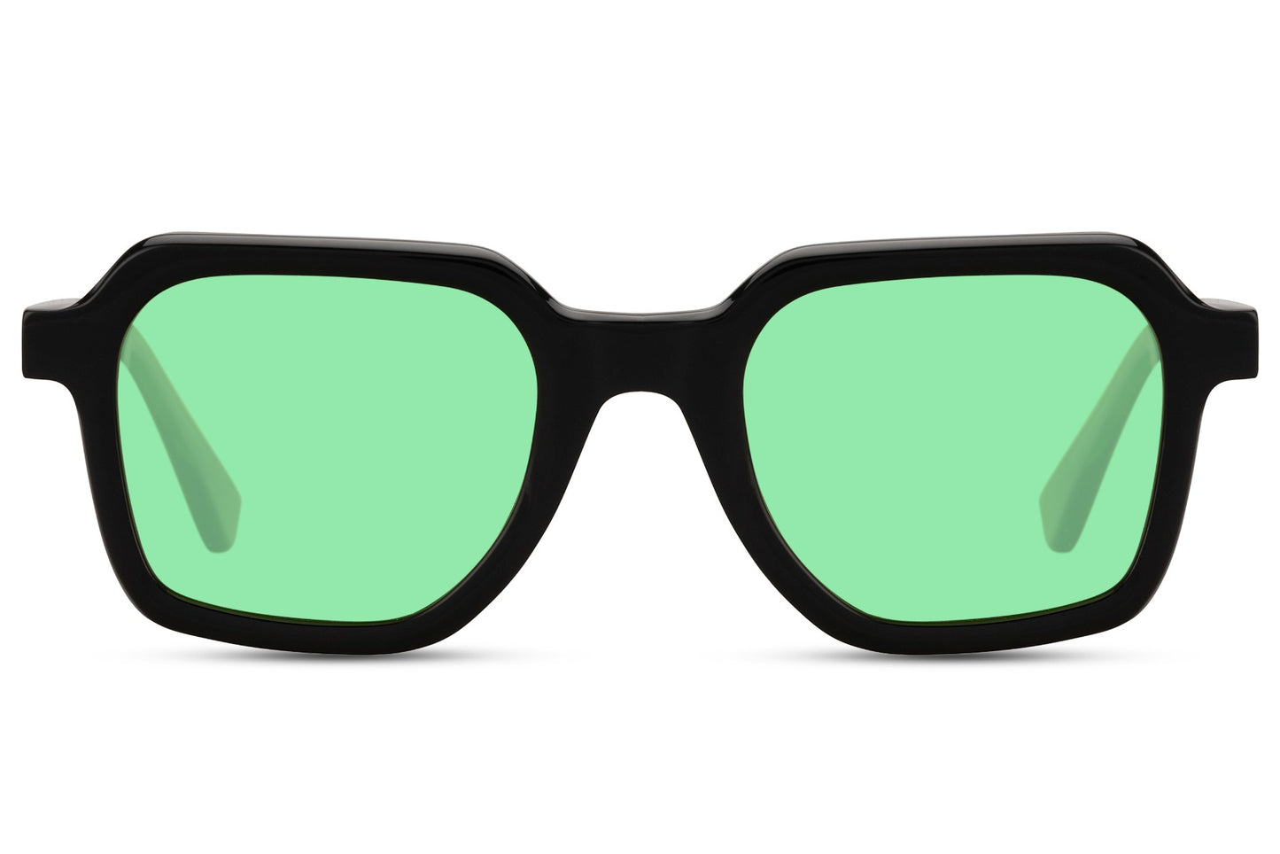 Grüne quadratische Sonnenbrille