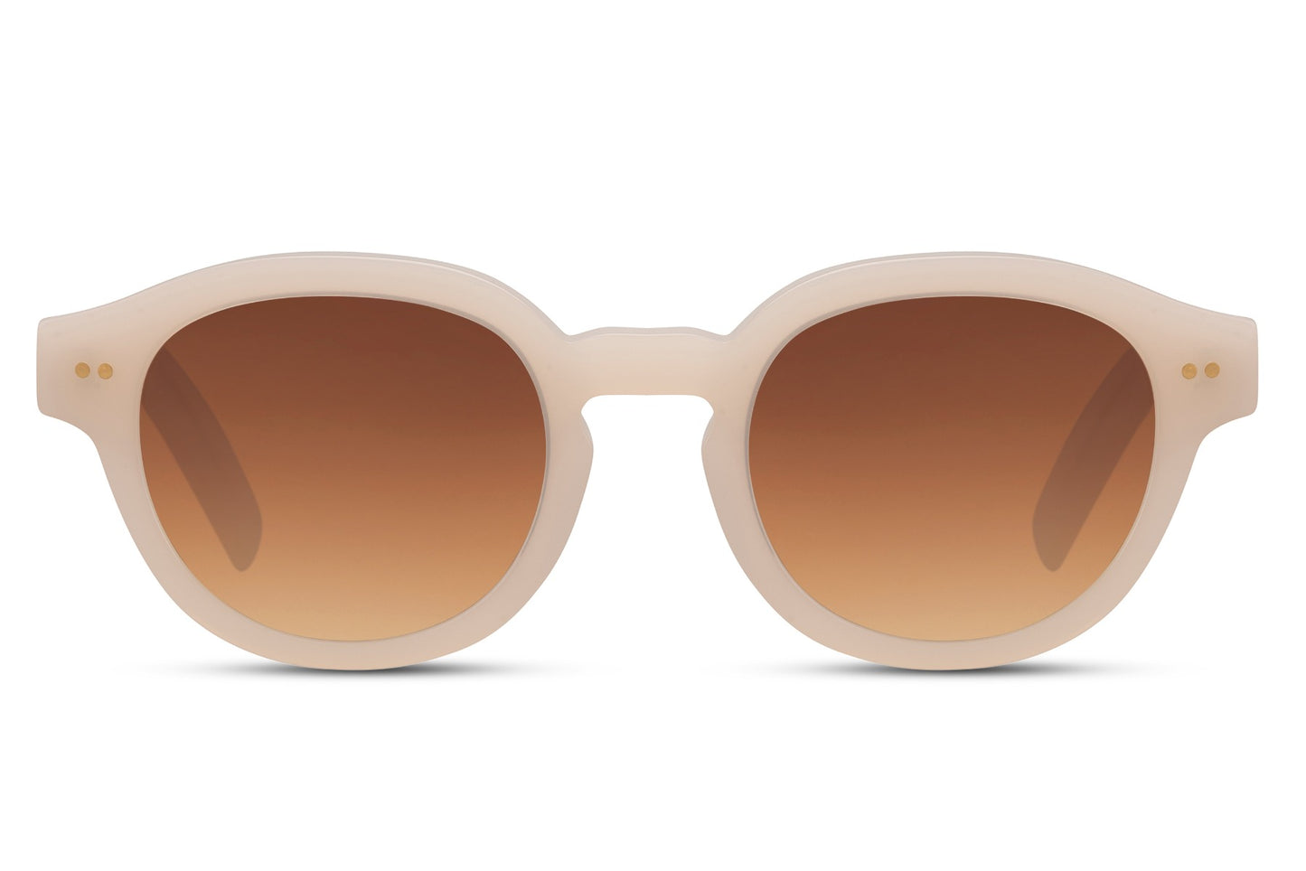 Gafas de sol redondas color crema