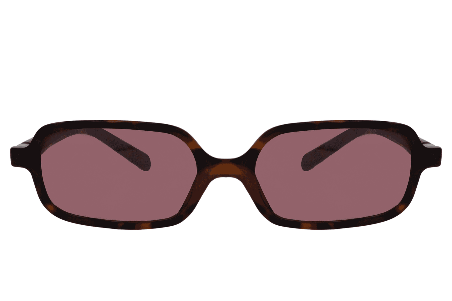 Sleek rectangle frame sunglasses for men and women with black recycled polyester frame and pink rose tinted polycarbonate lens – sustainable fancy thin square retro shades for festivals and going out, free delivery across UK and Europe from Sunglass Station