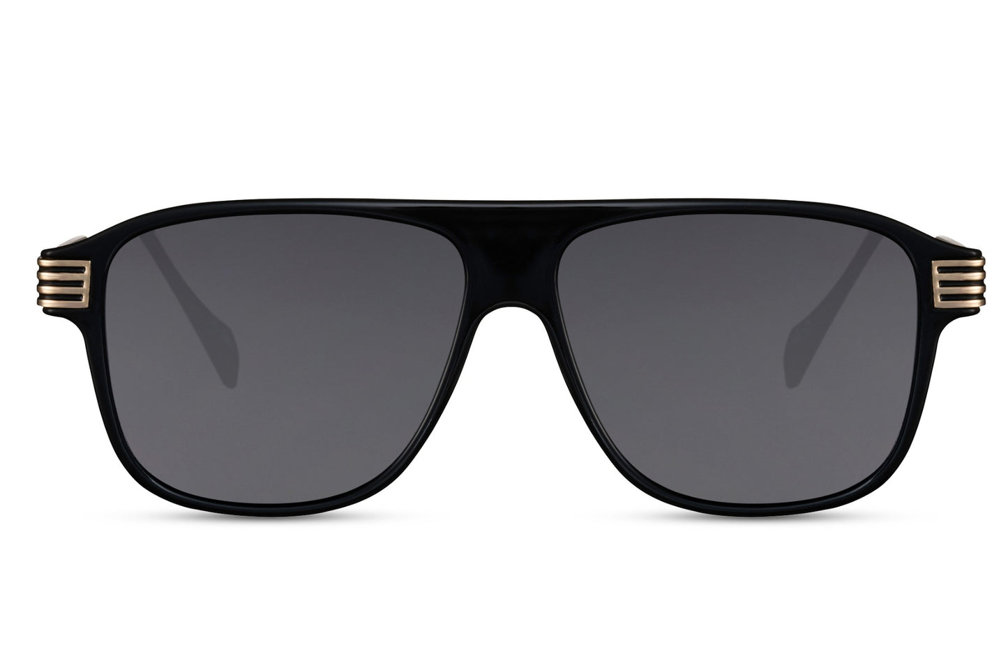 black aviator sunglasses with tinted lenses blending retro inspiration and modern fashion
