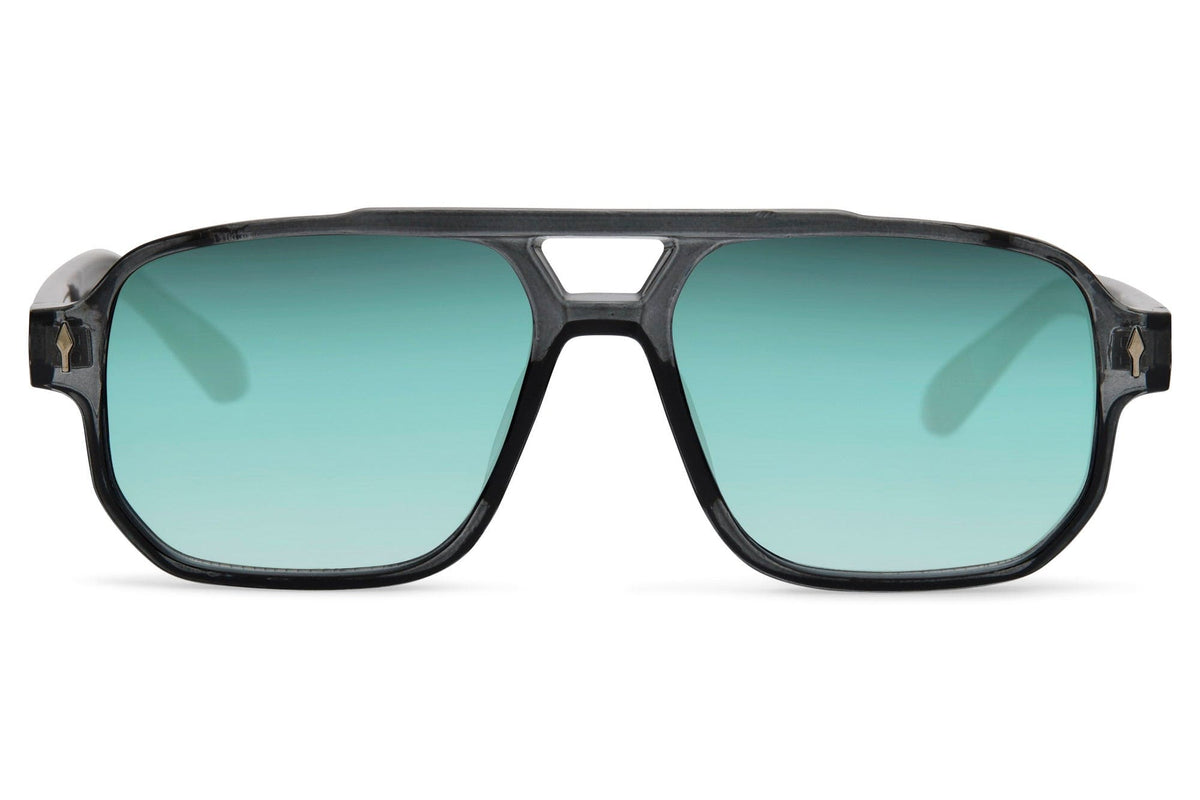 Light blue lens aviator sunglasses with retro frame design, perfect for casual styling and modern streetwear looks