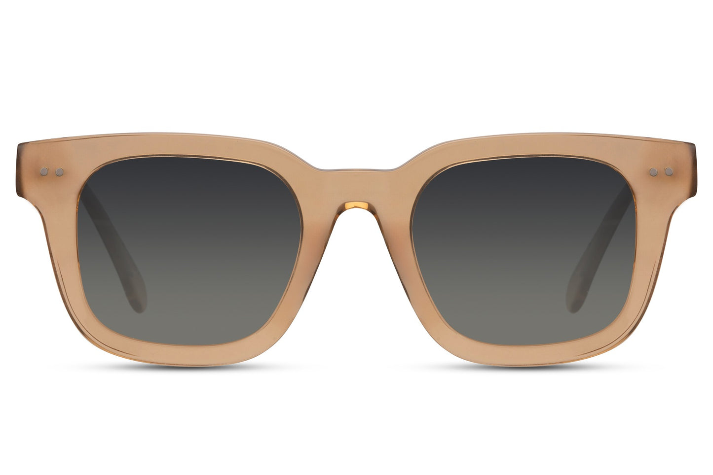 Modern polarized square sunglasses with minimalist acetate frame and dark TAC lenses for men and wome