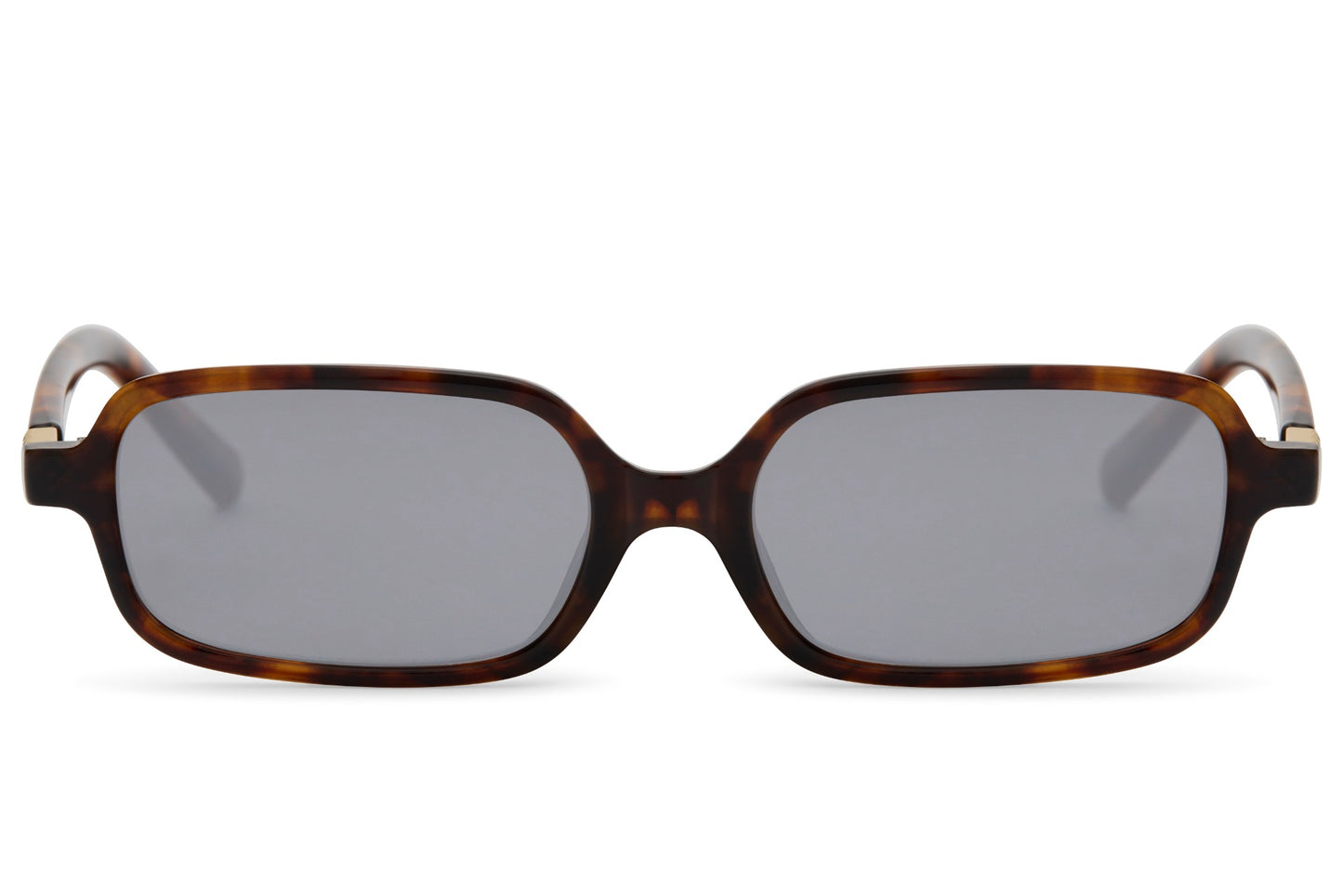 Rectangle sunglasses with brown frame and dark lenses by Sunglass Station, unisex eyewear with durable polycarbonate construction