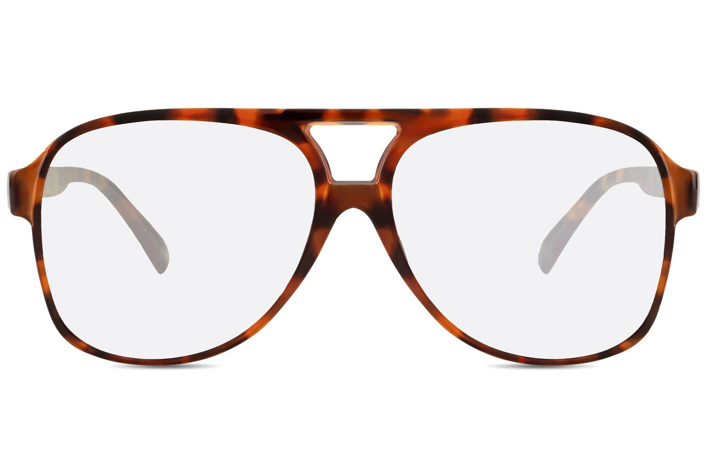 Tortoiseshell aviator glasses with blue light protection, combining stylish design with functionality for office and home use