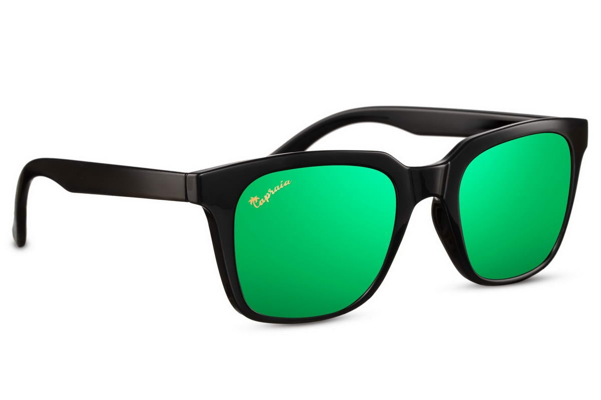 Green Mirrored Wayfarer Sunglass