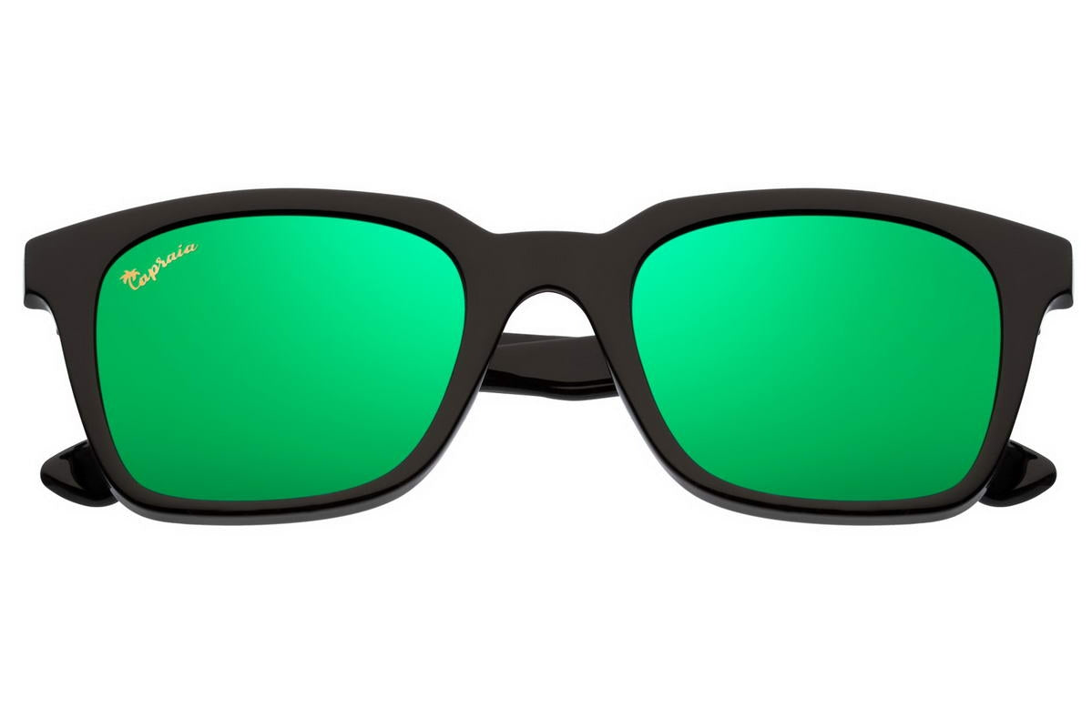 Green Mirrored Wayfarer Sunglass
