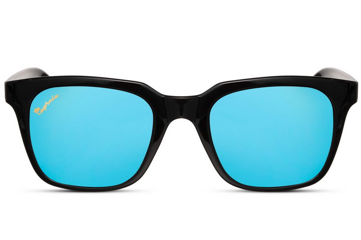 Blue Mirrored Wayfarer Sunglasses